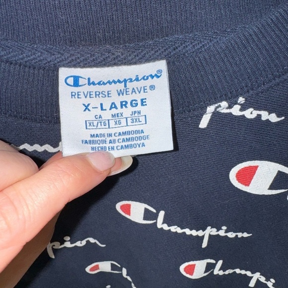 Champion reverse weave crop top sweatshirt | size XL - Picture 2 of 4